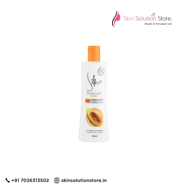 Silka Papaya Skin Whitening Lotion Orange for Unisex - 200 ML