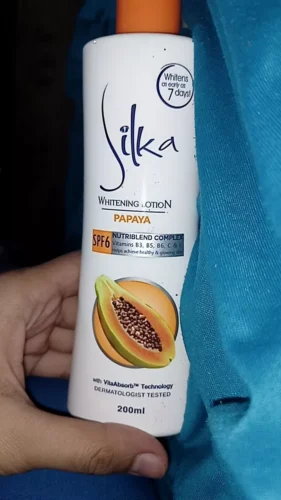 Silka Papaya Skin Whitening Lotion Orange for Unisex - 200 ML photo review