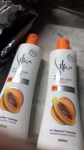 Silka Papaya Skin Whitening Lotion Orange for Unisex - 200 ML photo review