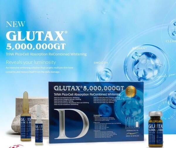 Glutax 5000000GT TriNa Pico Cell 5000,000mg Glutathione Skin Whitening Injection - 6 Session - Italy - Image 3