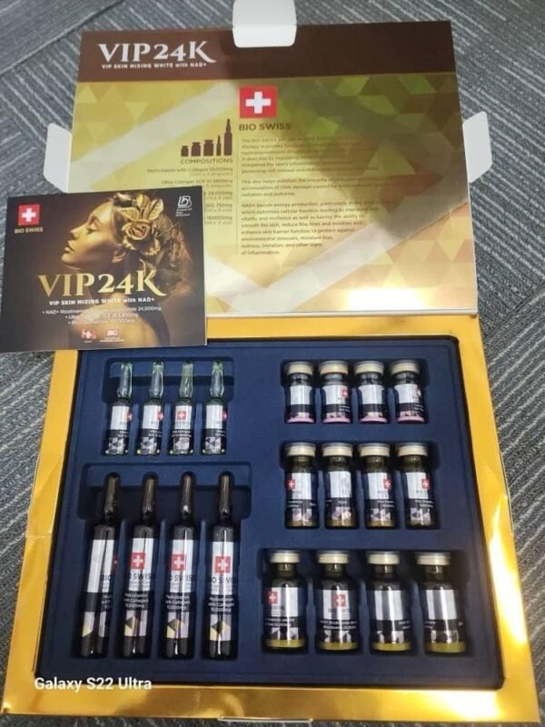 Bio Swiss VIP 24K NAD+ Glutathione Skin Whitening Injection - 4 Session - Switzerland - Image 3